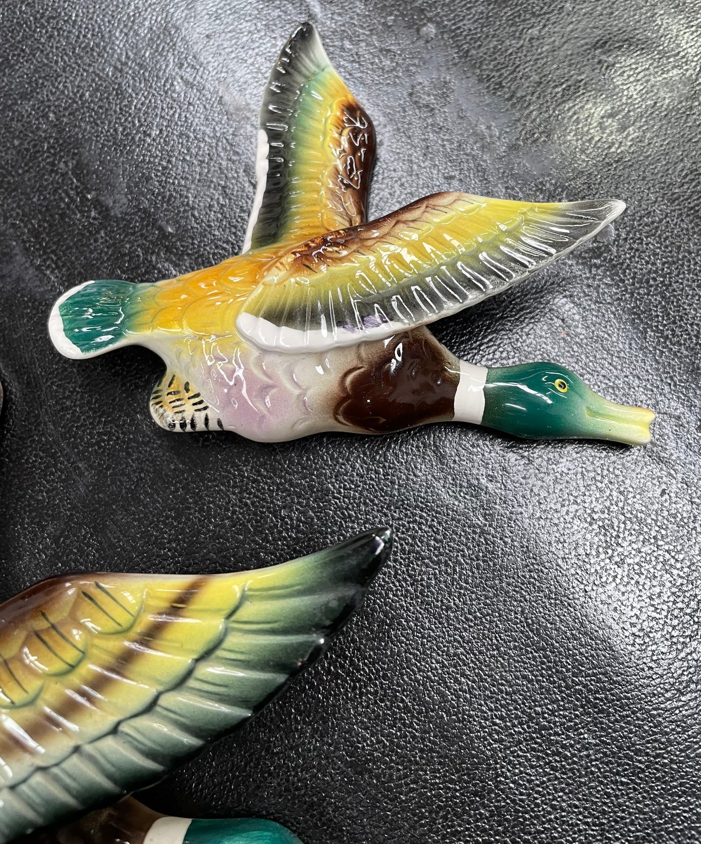 Set of 5 Vintage Ceramic Flying Ducks