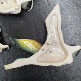 Set of 5 Vintage Ceramic Flying Ducks