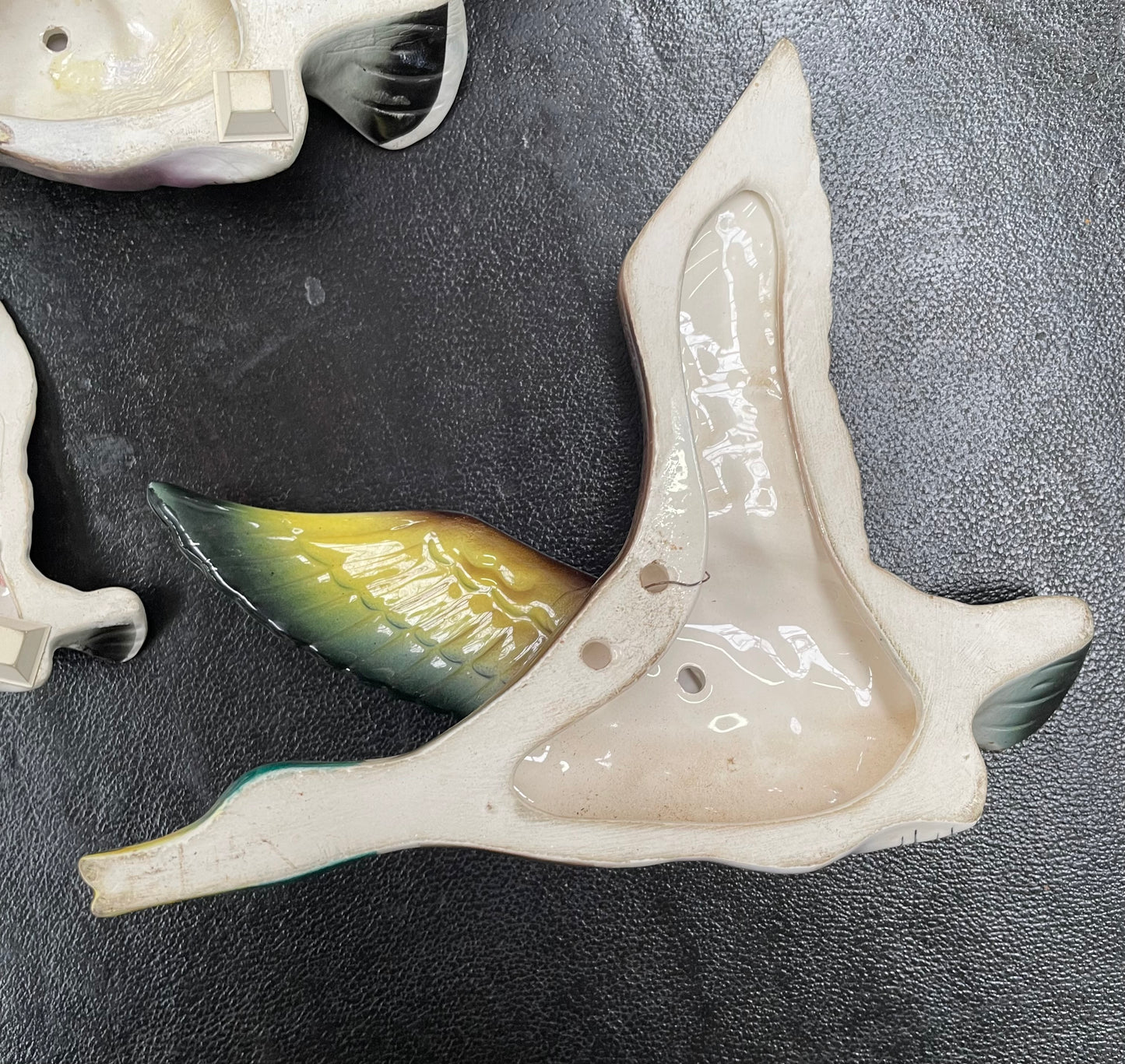 Set of 5 Vintage Ceramic Flying Ducks