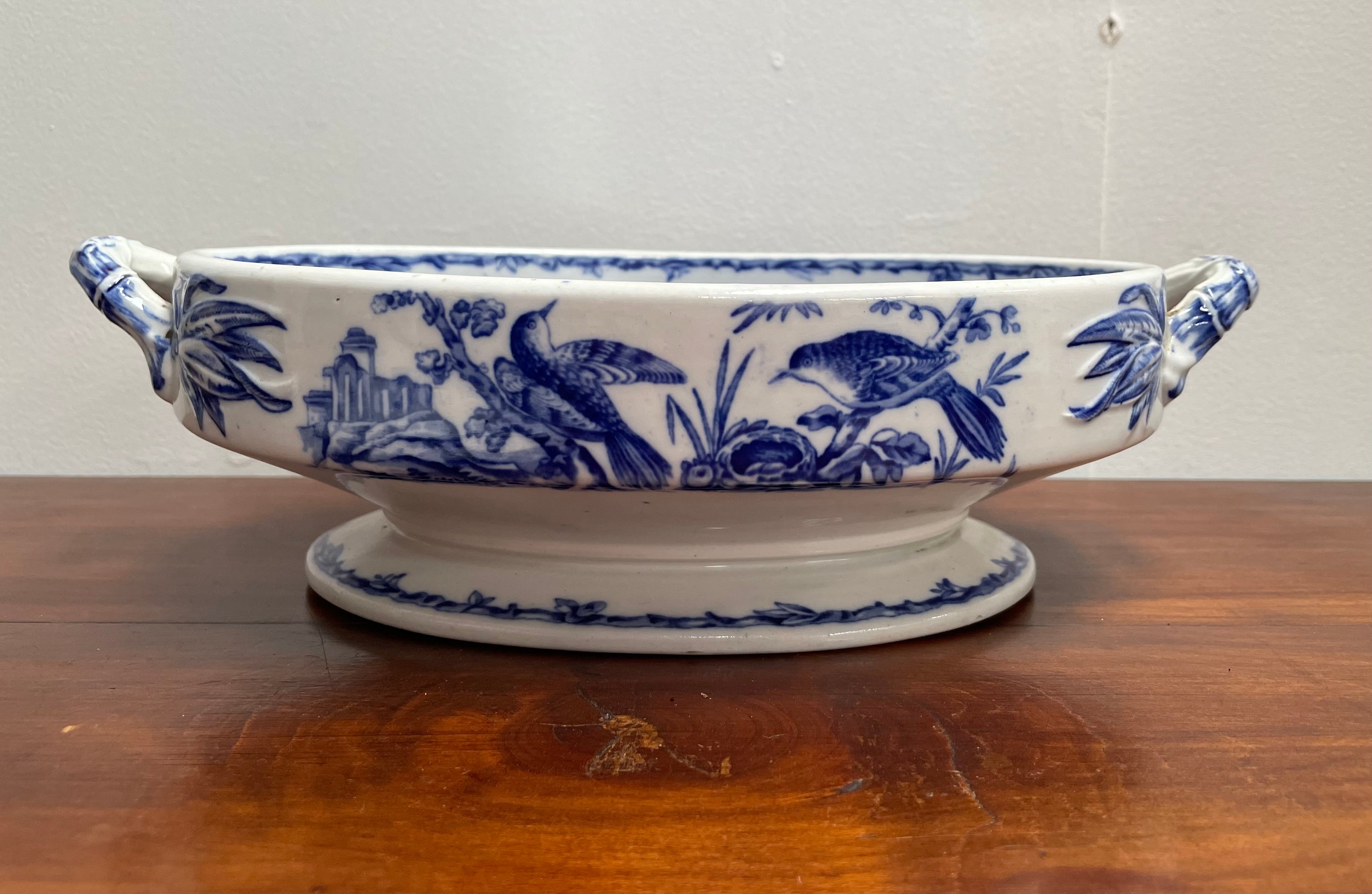 Victoria Blue and White lidded Tureen | Antique & Vintage | Moonee Ponds Antiques | Australia Wide Delivery