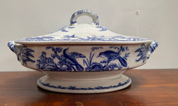 Victoria Blue and White lidded Tureen | Antique & Vintage | Moonee Ponds Antiques | Australia Wide Delivery
