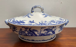 Victoria Blue and White lidded Tureen | Antique & Vintage | Moonee Ponds Antiques | Australia Wide Delivery