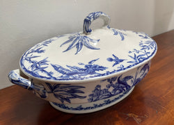 Victoria Blue and White lidded Tureen | Antique & Vintage | Moonee Ponds Antiques | Australia Wide Delivery