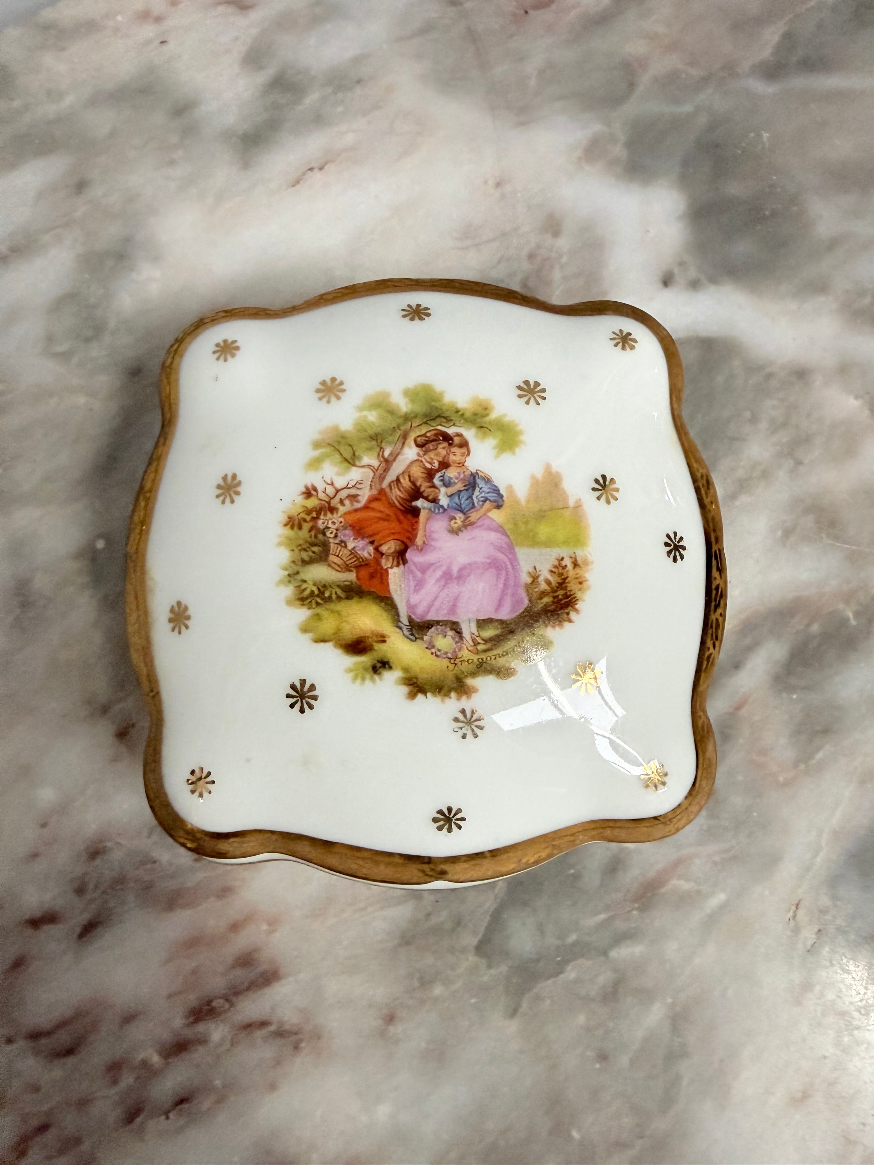 Vintage Limoge Trinket Box