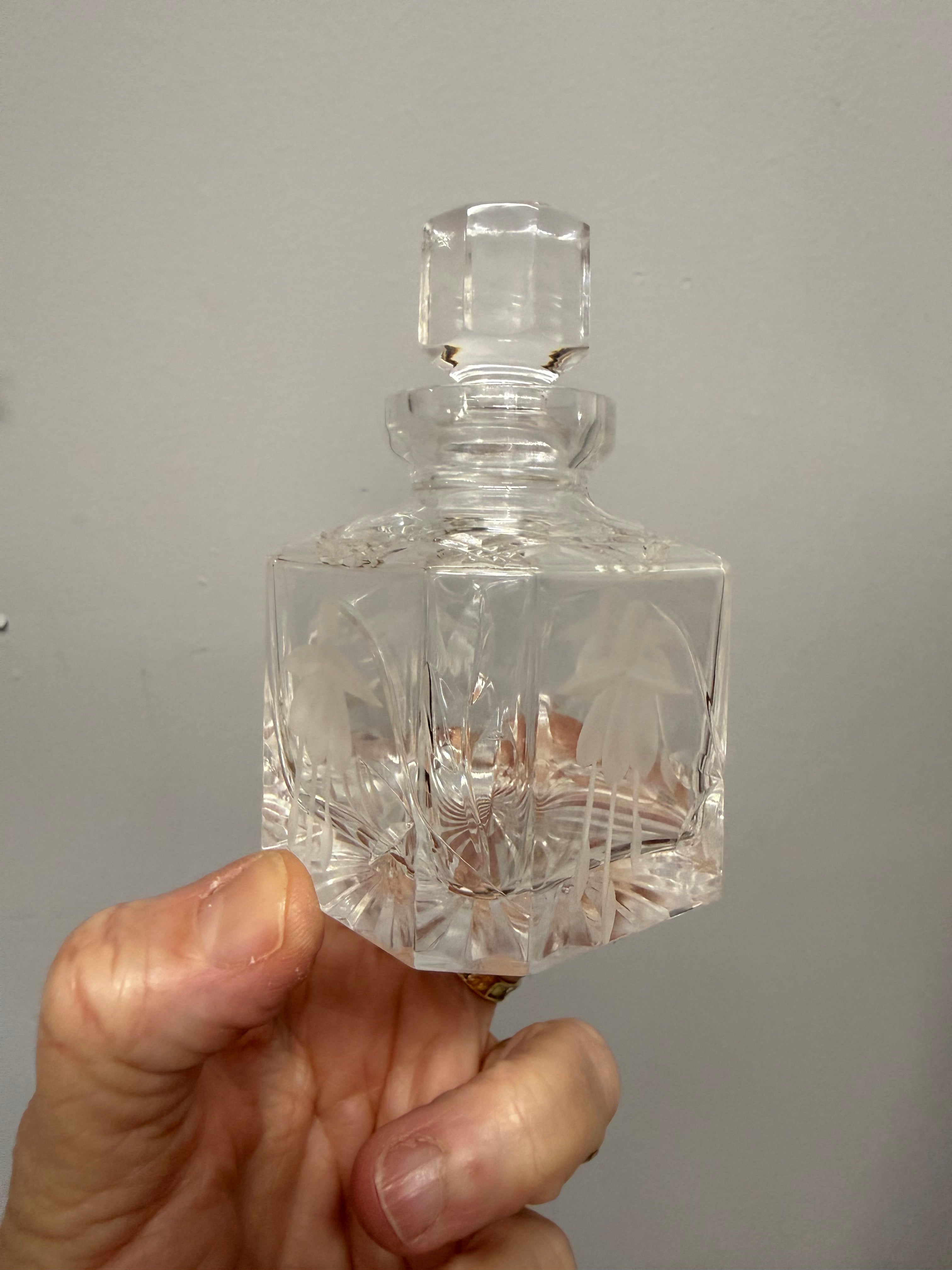 Vintage Crystal Perfume Bottle