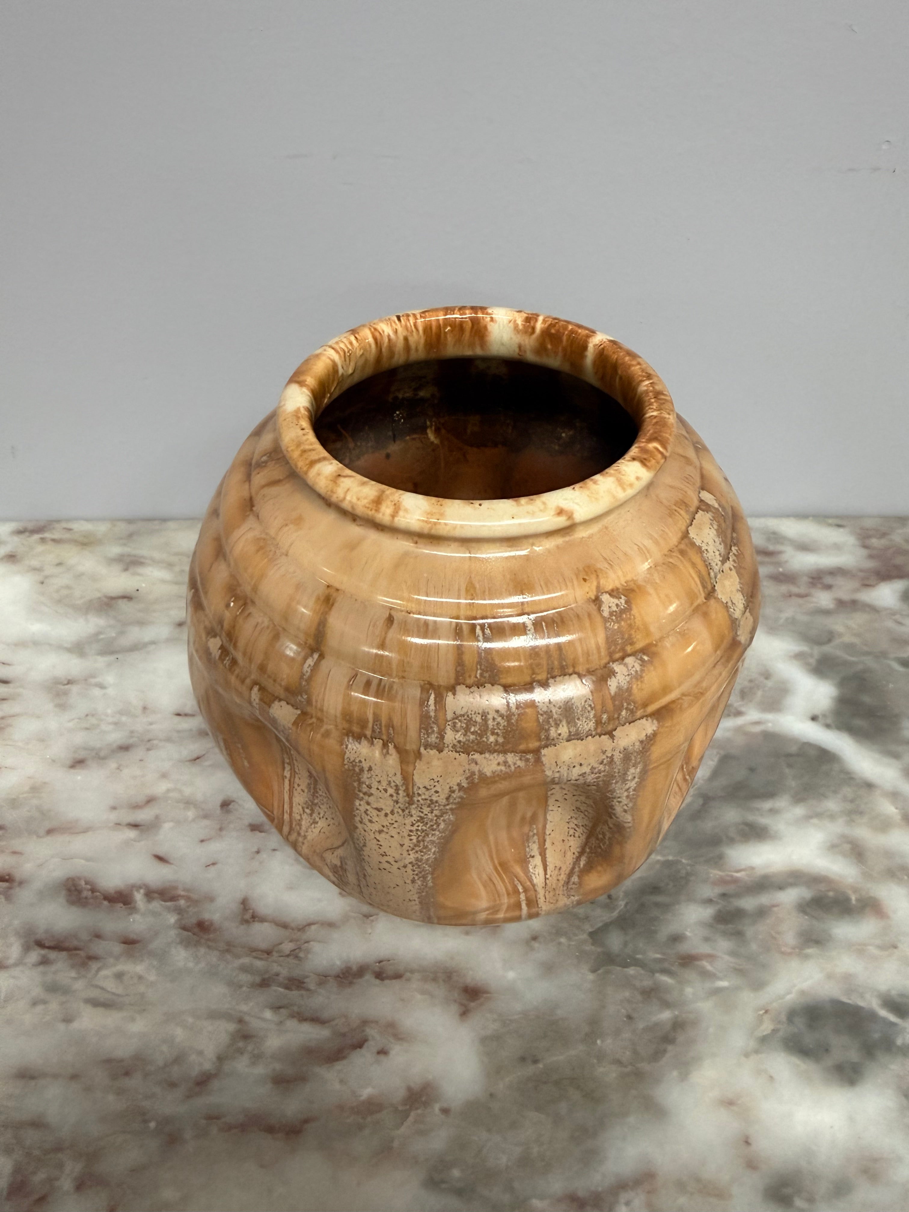 Vintage Art Deco Style Candy Ware Pottery Vase