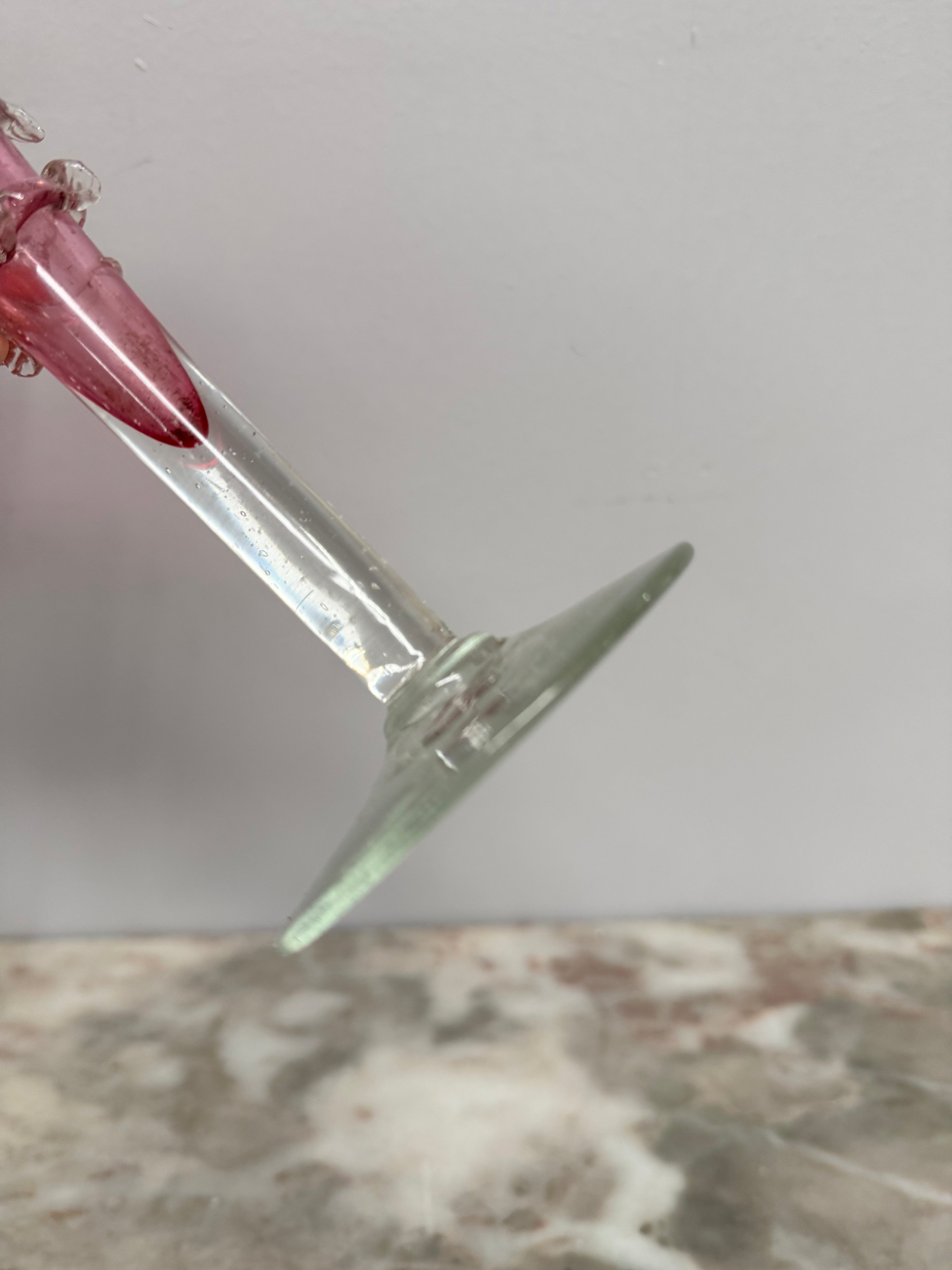 Antique Cranberry Glass Epergne Vase