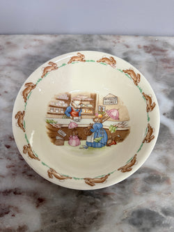 Vintage Royal Doulton Bunnykins Bowl 'Mr Piggly's Stores' | Antique & Vintage | Moonee Ponds Antiques | Australia Wide Delivery