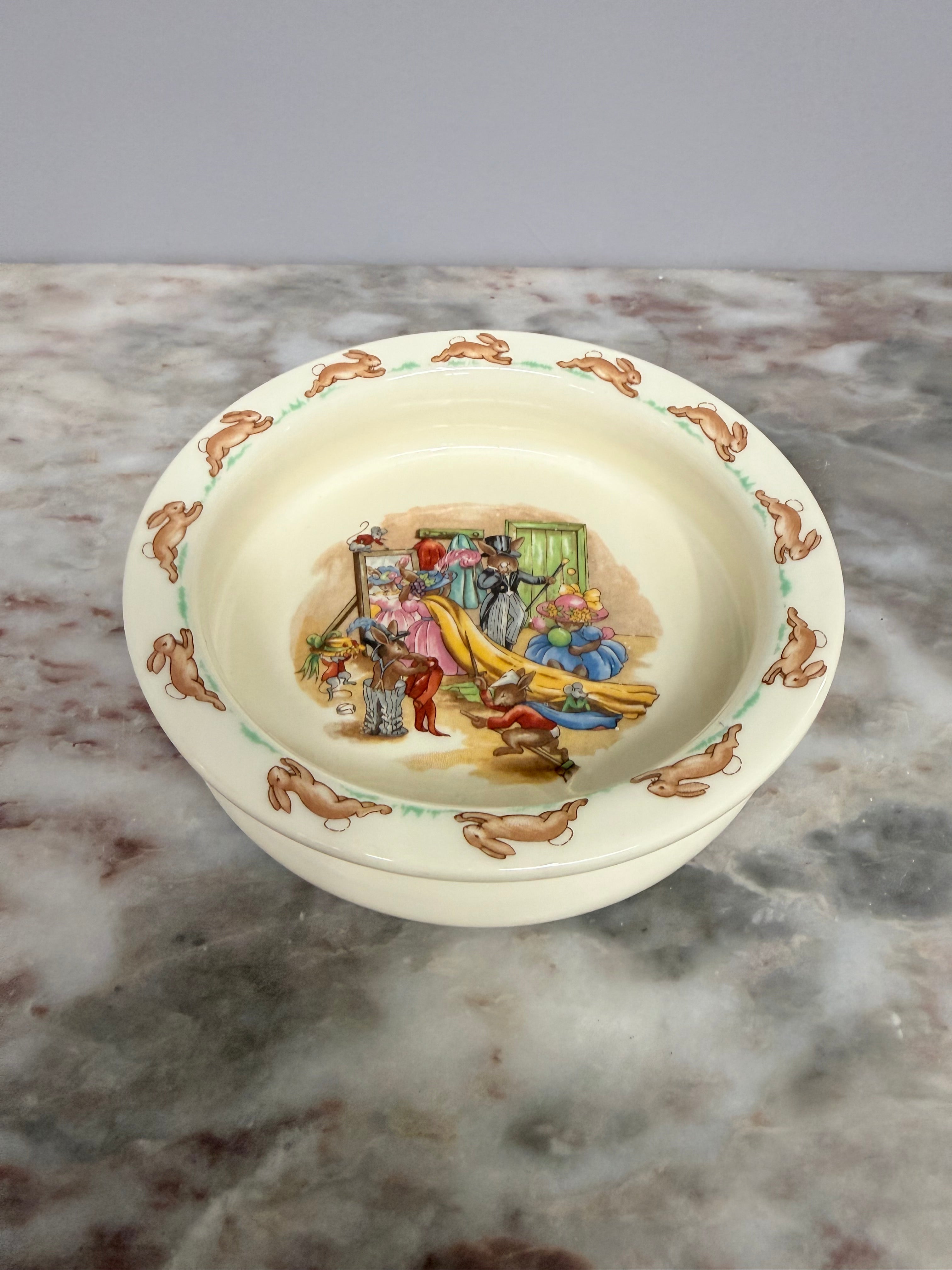 Vintage Royal Doulton Bunnykins Bowl 'Dress Ups' | Antique & Vintage | Moonee Ponds Antiques | Australia Wide