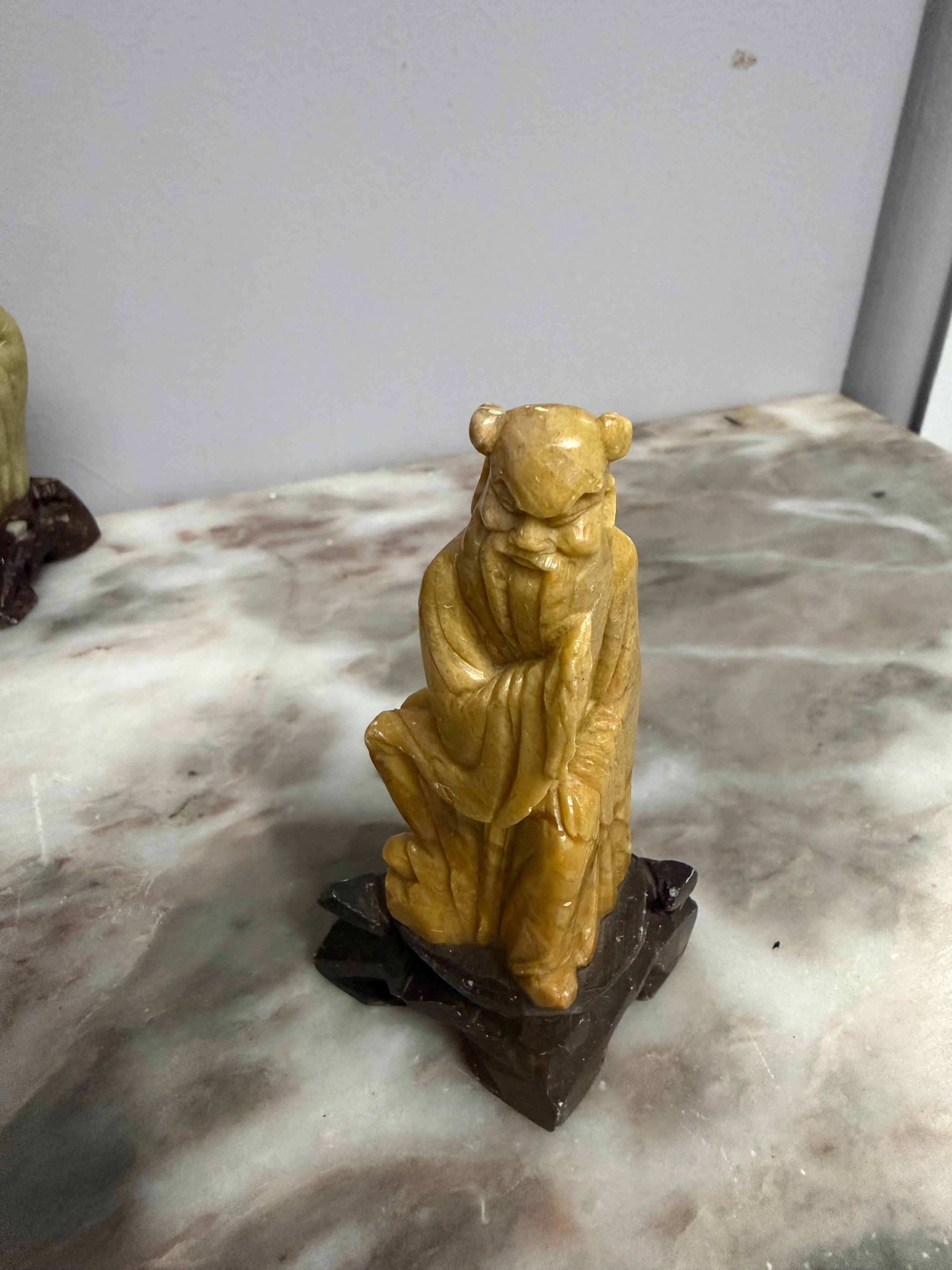 Vintage Set of 8 Chinese Immortals Hand Carved Sculptures | Antique & Vintage | Moonee Ponds Antiques | Australia Wide