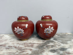 Vintage Quality Pair Chinese Cloisonne Ginger Jars | Antique & Vintage | Moonee Ponds Antiques | Australia Wide Delivery
