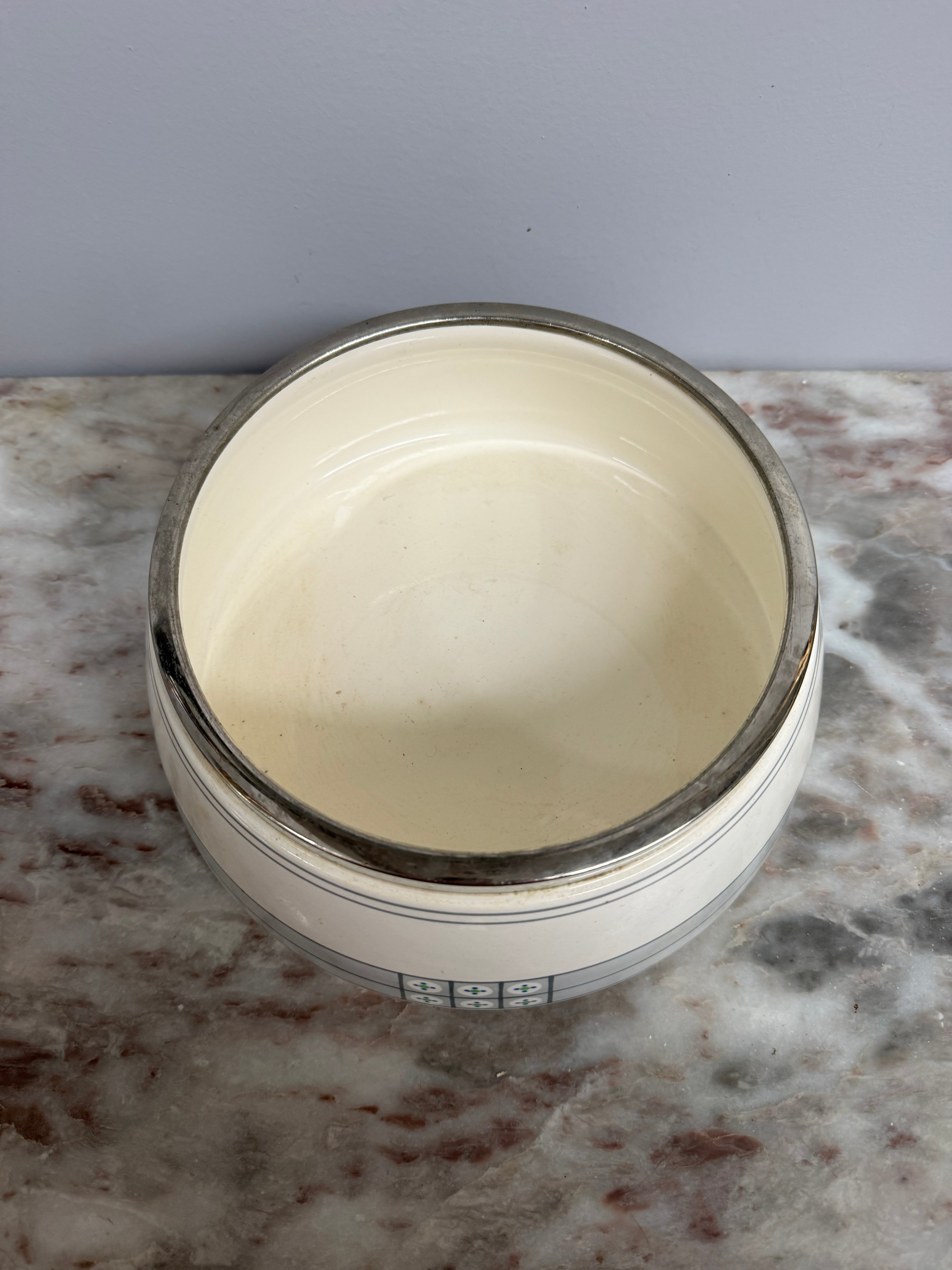 Vintage WMF Art Deco Jugendstil Ceramic/Silver Plated Bowl | Antique & Vintage | Moonee Ponds Antiques | Australia Wide Delivery