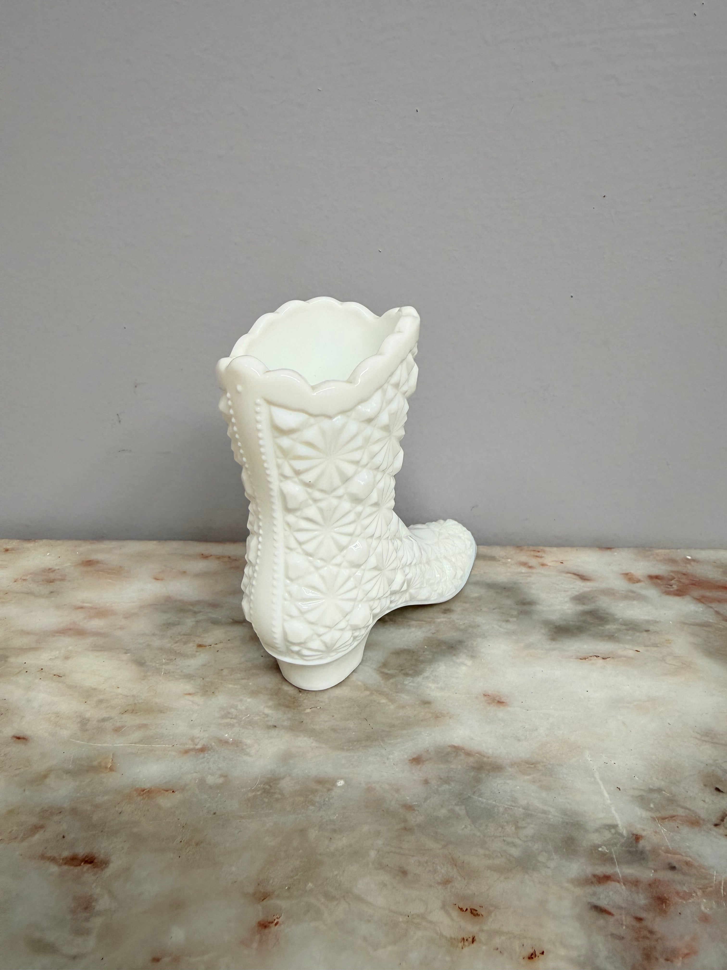 Vintage Fenton Milk Glass Boot/Shoe | Antique & Vintage | Moonee Ponds Antiques | Australia Wide Delivery