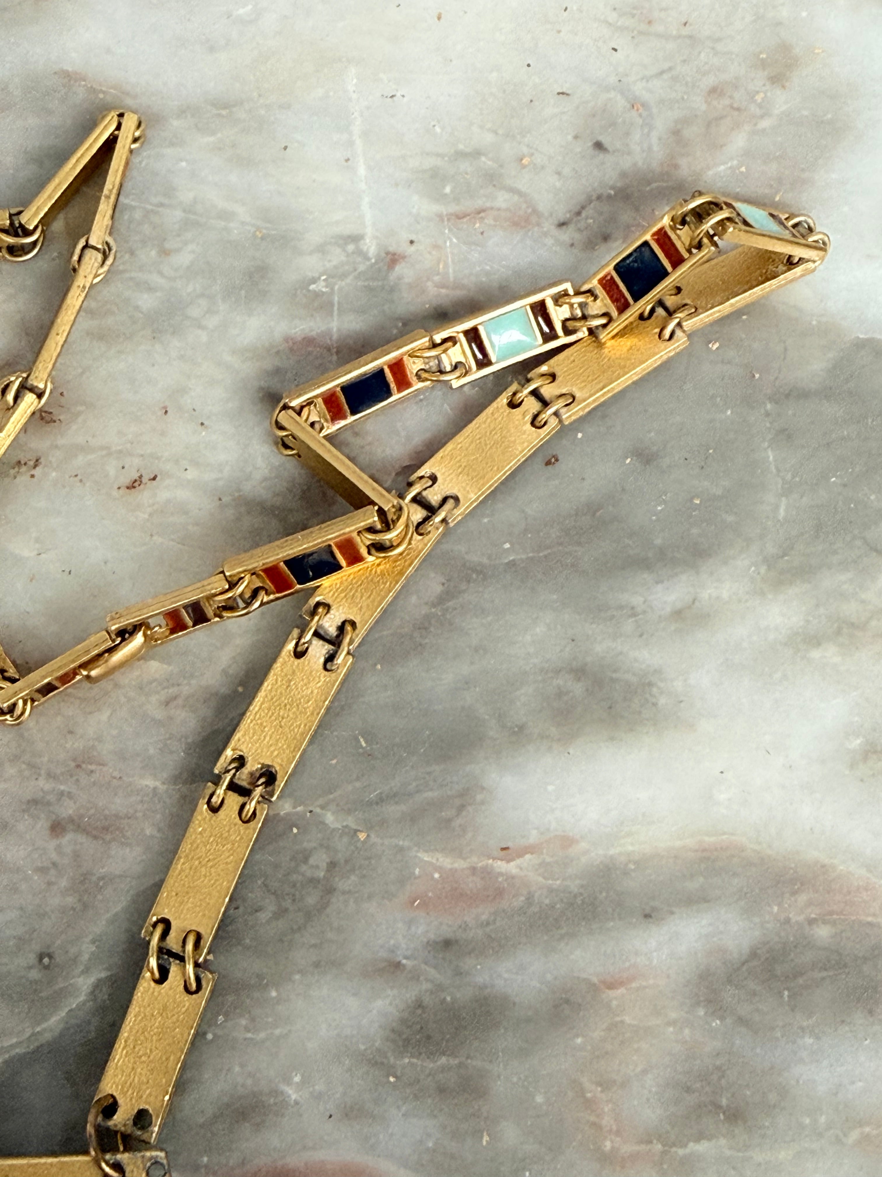 Vintage signed "D'Orlan"Egyptian Revival Necklace (Nefertiti) Pedant | Antique & Vintage | Moonee Ponds Antiques | Australia Wide Delivery