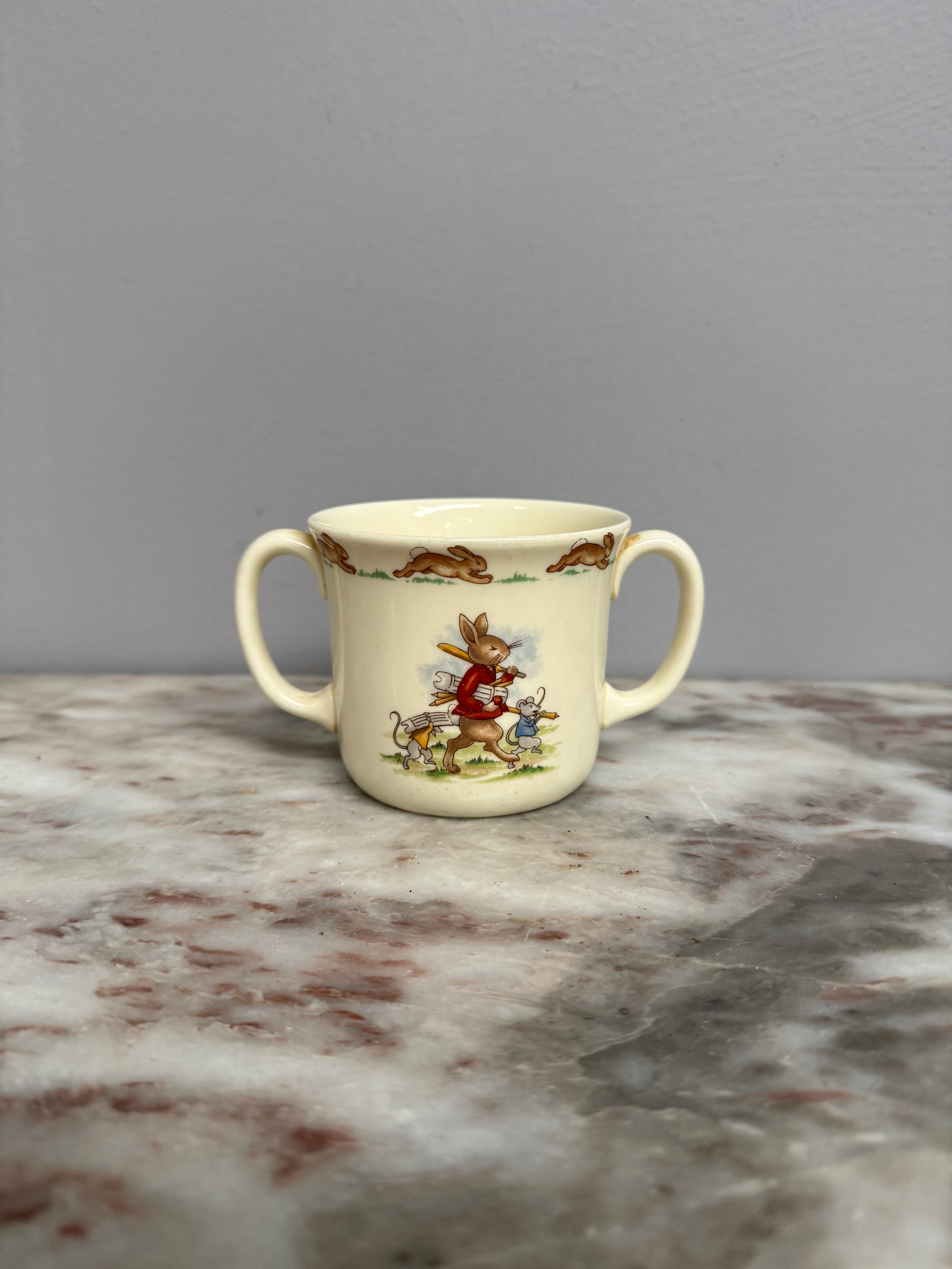 Royal Doulton Vintage Bunnykins Double Handle Mug | Antique & Vintage | Moonee Ponds Antiques | Australia Wide Delivery