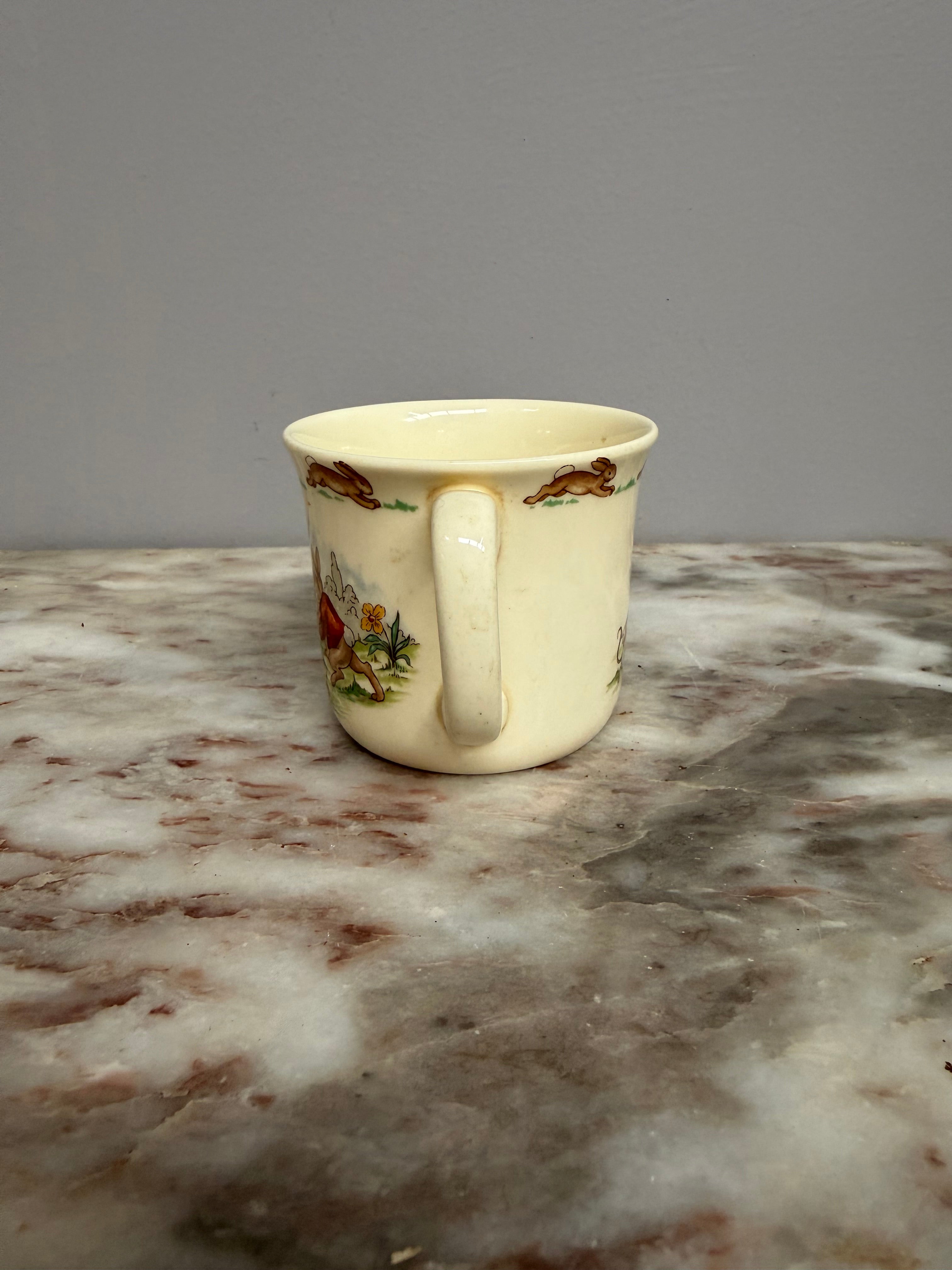 Royal Doulton Vintage Bunnykins Double Handle Mug | Antique & Vintage | Moonee Ponds Antiques | Australia Wide Delivery