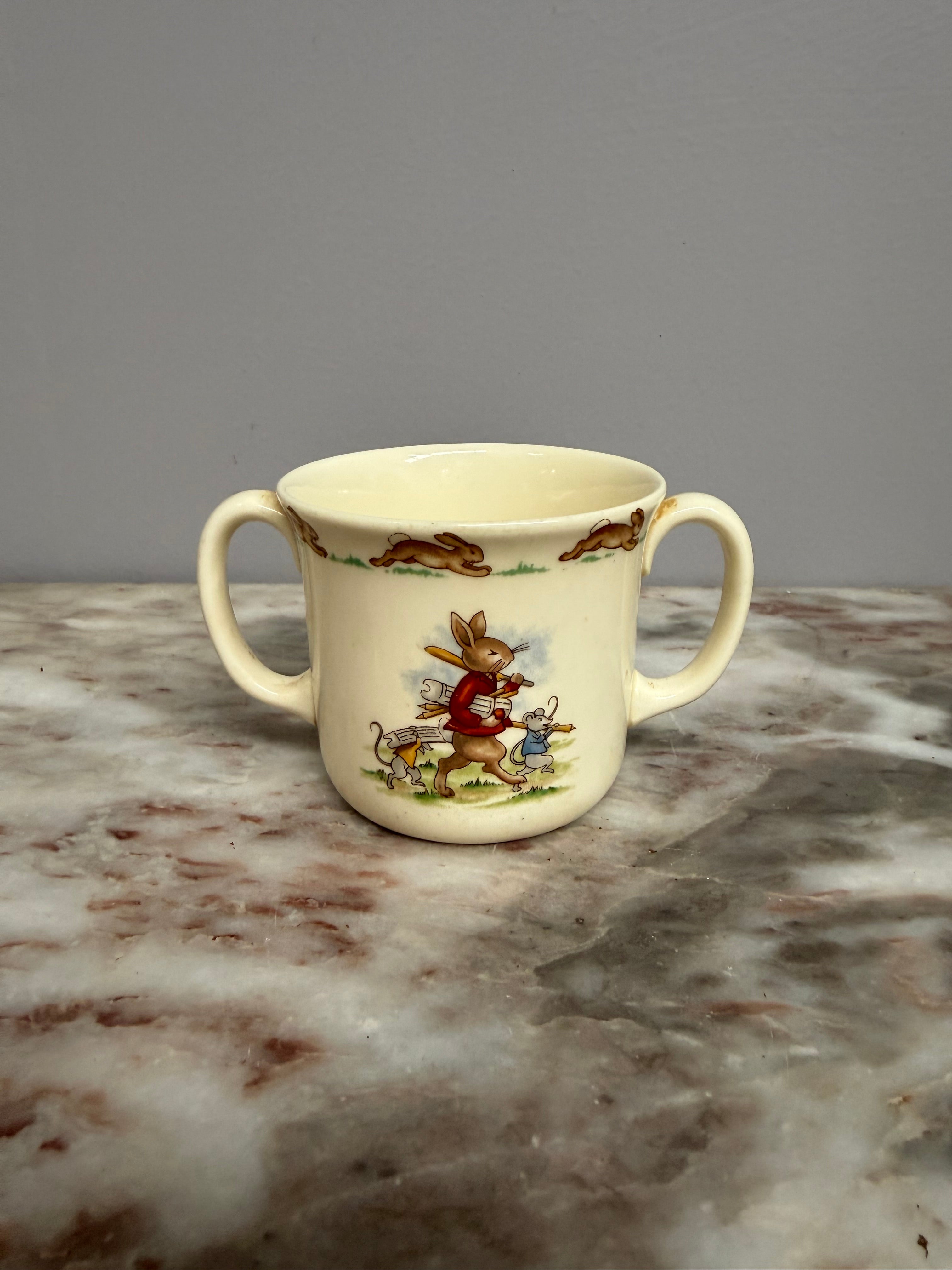 Royal Doulton Vintage Bunnykins Double Handle Mug | Antique & Vintage | Moonee Ponds Antiques | Australia Wide Delivery
