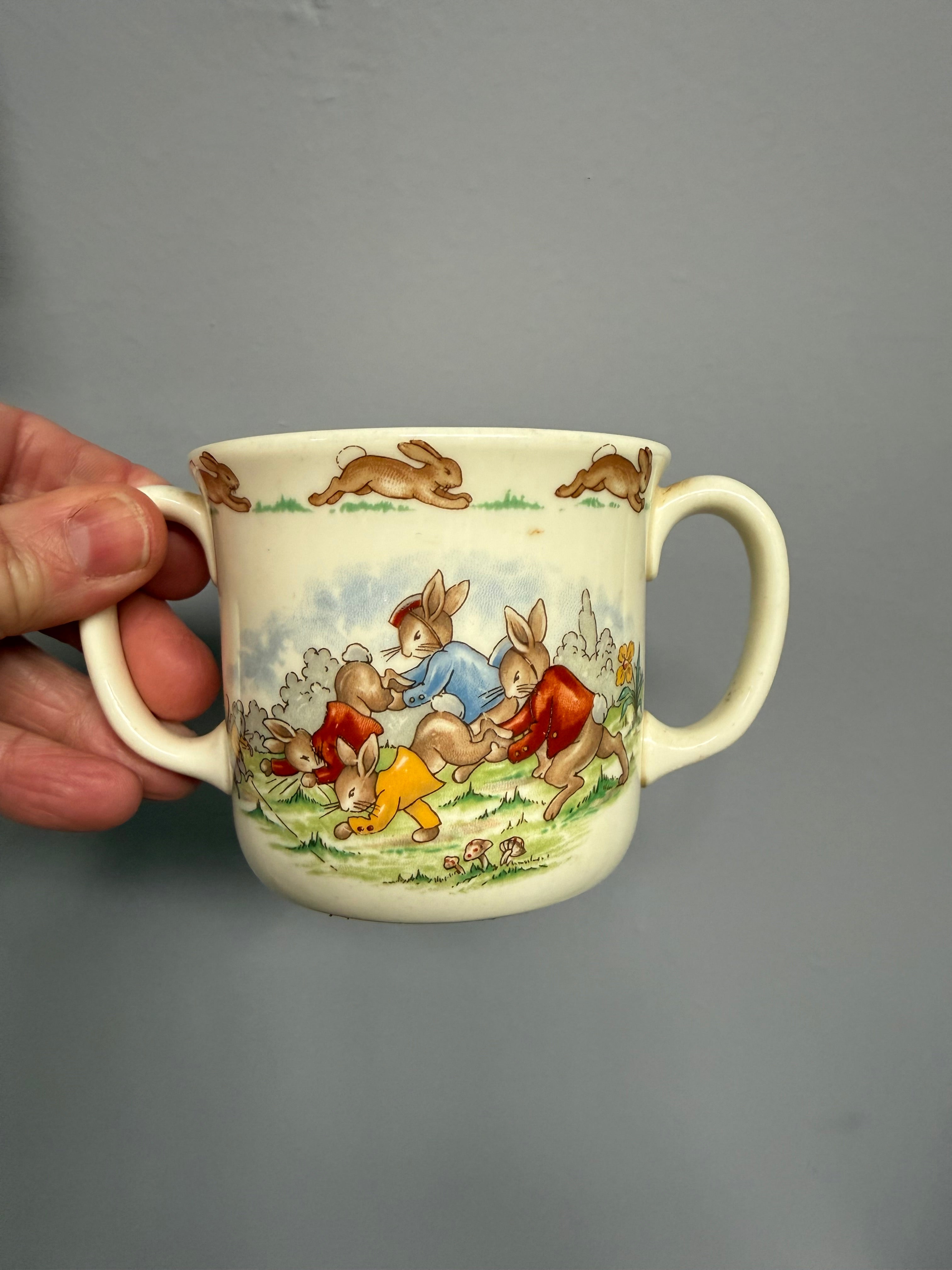 Royal Doulton Vintage Bunnykins Double Handle Mug | Antique & Vintage | Moonee Ponds Antiques | Australia Wide Delivery