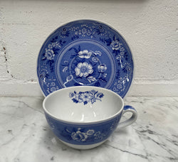 Spode Large Blue & White Cup and Saucer | Antique & Vintage | Moonee Ponds Antiques | Australia Wide Delivery