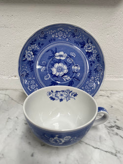 Spode Large Blue & White Cup and Saucer | Antique & Vintage | Moonee Ponds Antiques | Australia Wide Delivery