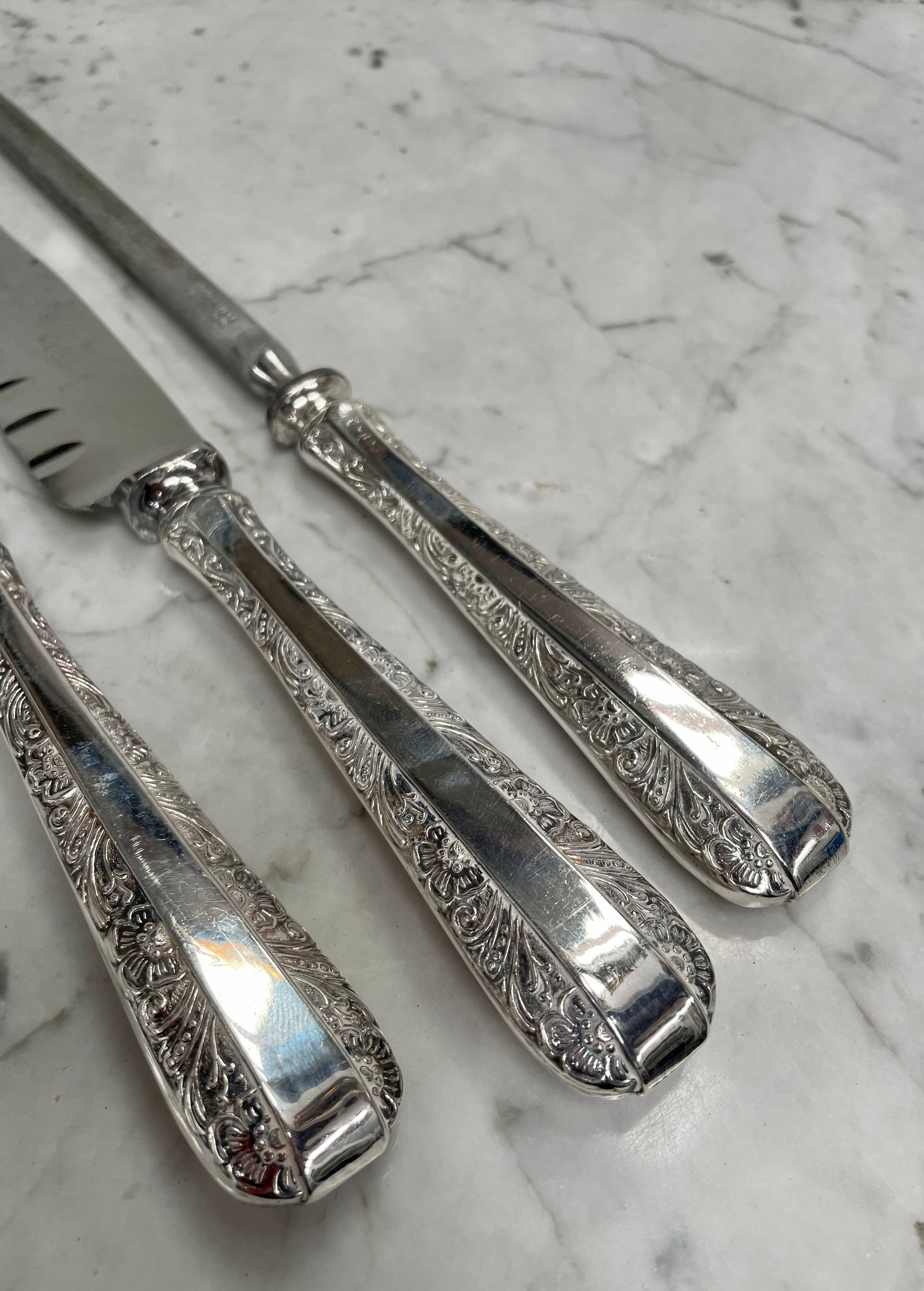 Vintage Boxed Rodd Silver Plate Carving Set | Antique & Vintage | Moonee Ponds Antiques | Australia Wide Delivery