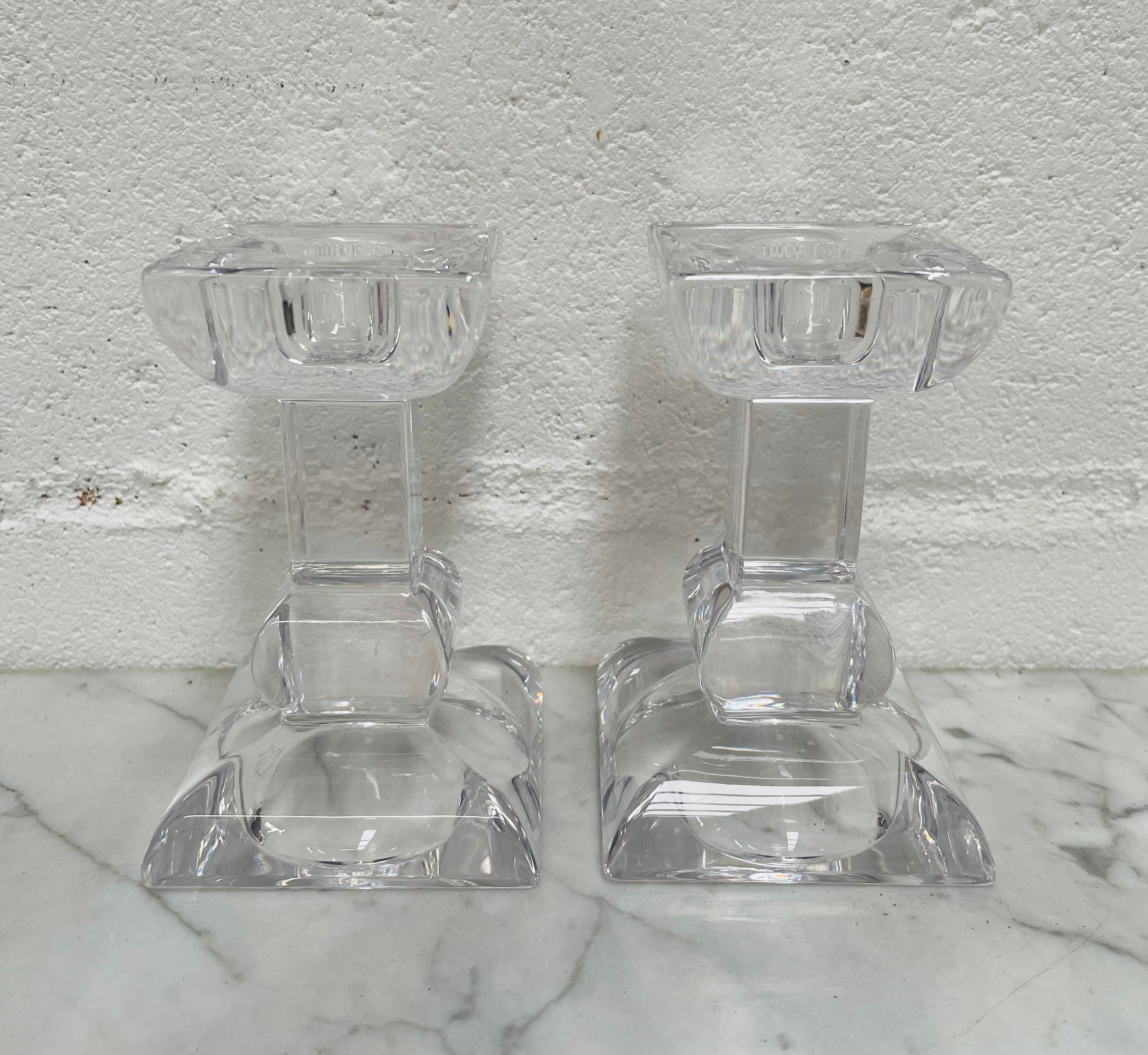 Vintage Pair of Villery & Boch "Siena" Boxed Crystal Candlesticks | Antique & Vintage | Moonee Ponds Antiques | Australia Wide Delivery