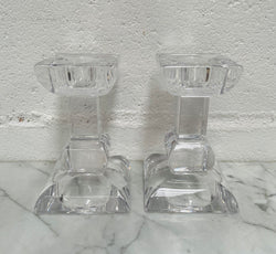 Vintage Pair of Villery & Boch "Siena" Boxed Crystal Candlesticks | Antique & Vintage | Moonee Ponds Antiques | Australia Wide Delivery