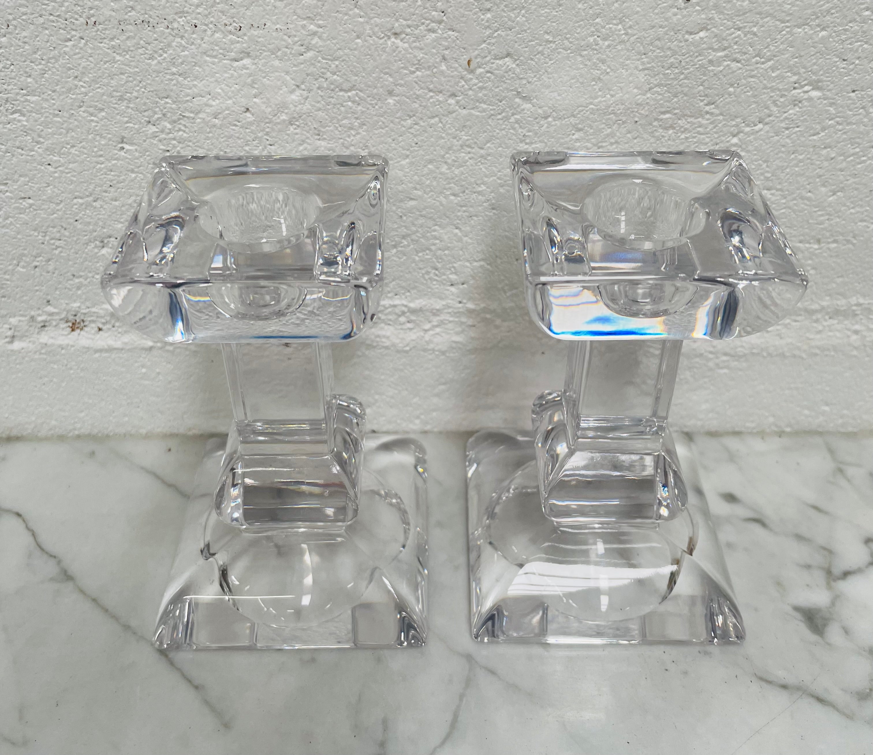 Vintage Pair of Villery & Boch "Siena" Boxed Crystal Candlesticks | Antique & Vintage | Moonee Ponds Antiques | Australia Wide Delivery