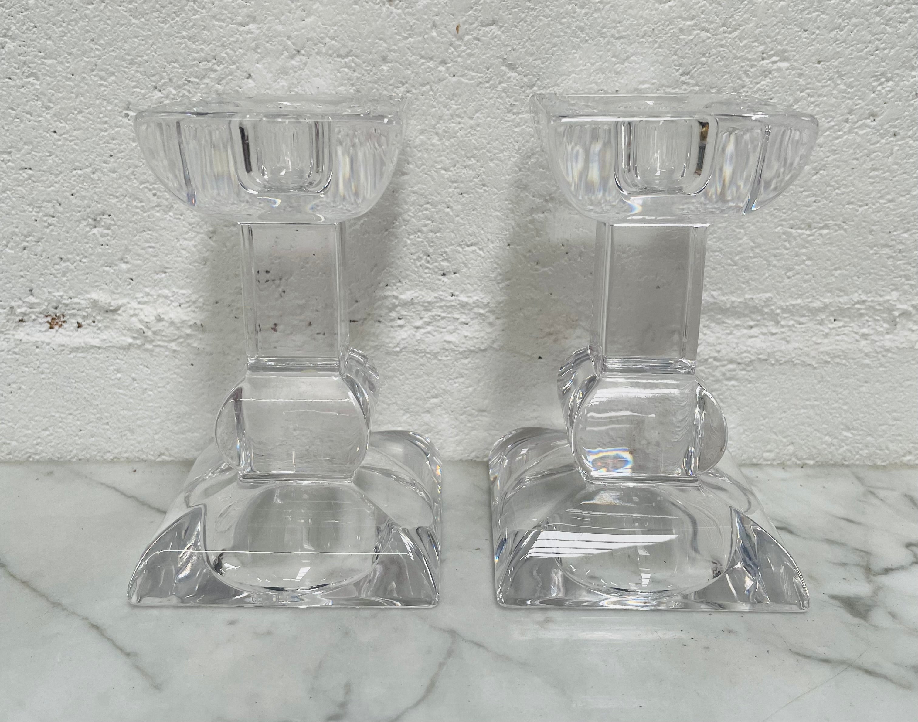 Vintage Pair of Villery & Boch "Siena" Boxed Crystal Candlesticks | Antique & Vintage | Moonee Ponds Antiques | Australia Wide Delivery