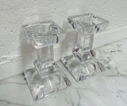 Vintage Pair of Villery & Boch "Siena" Boxed Crystal Candlesticks | Antique & Vintage | Moonee Ponds Antiques | Australia Wide Delivery