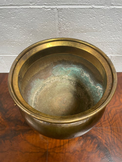 Vintage Brass & Copper Jardinière/Planter With Lions Head On Lion Legs | Antique & Vintage | Moonee Ponds Antiques | Australia Wide Delivery