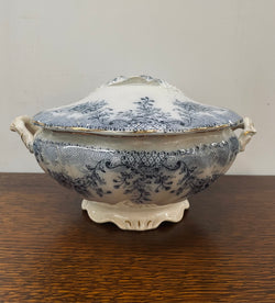 Staffordshire England Blue/White Tureen | Antique & Vintage | Moonee Ponds Antiques | Australia Wide Delivery