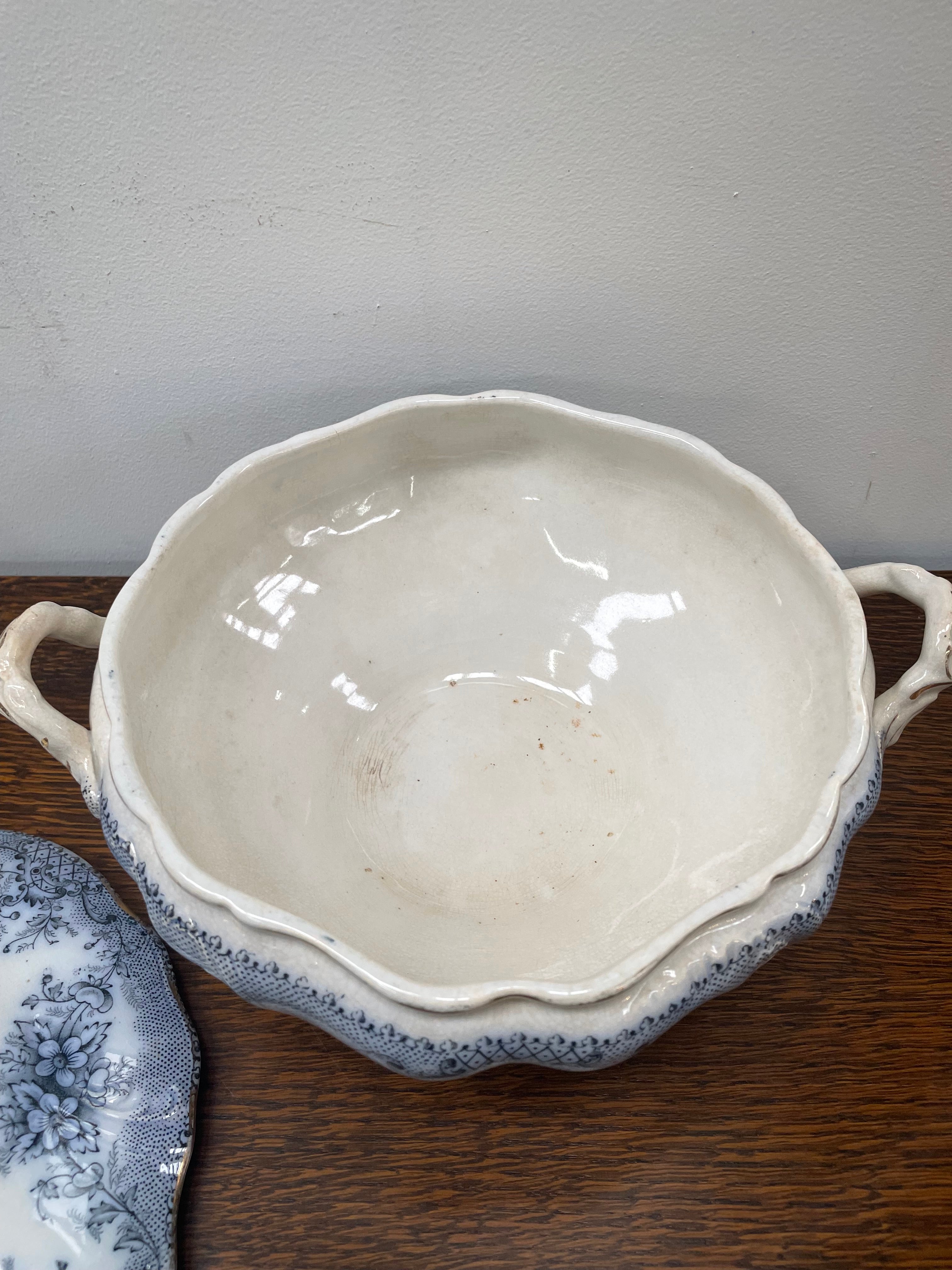 Staffordshire England Blue/White Tureen | Antique & Vintage | Moonee Ponds Antiques | Australia Wide Delivery