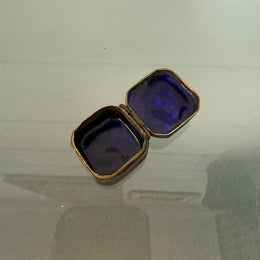 Antique Champleve Enamel Petit Point Trinket Box