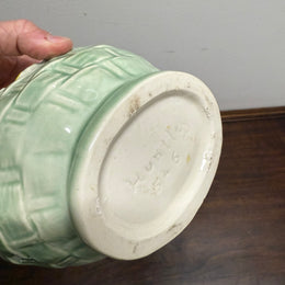 Vintage Huntley Hand Painted Basket Vase
