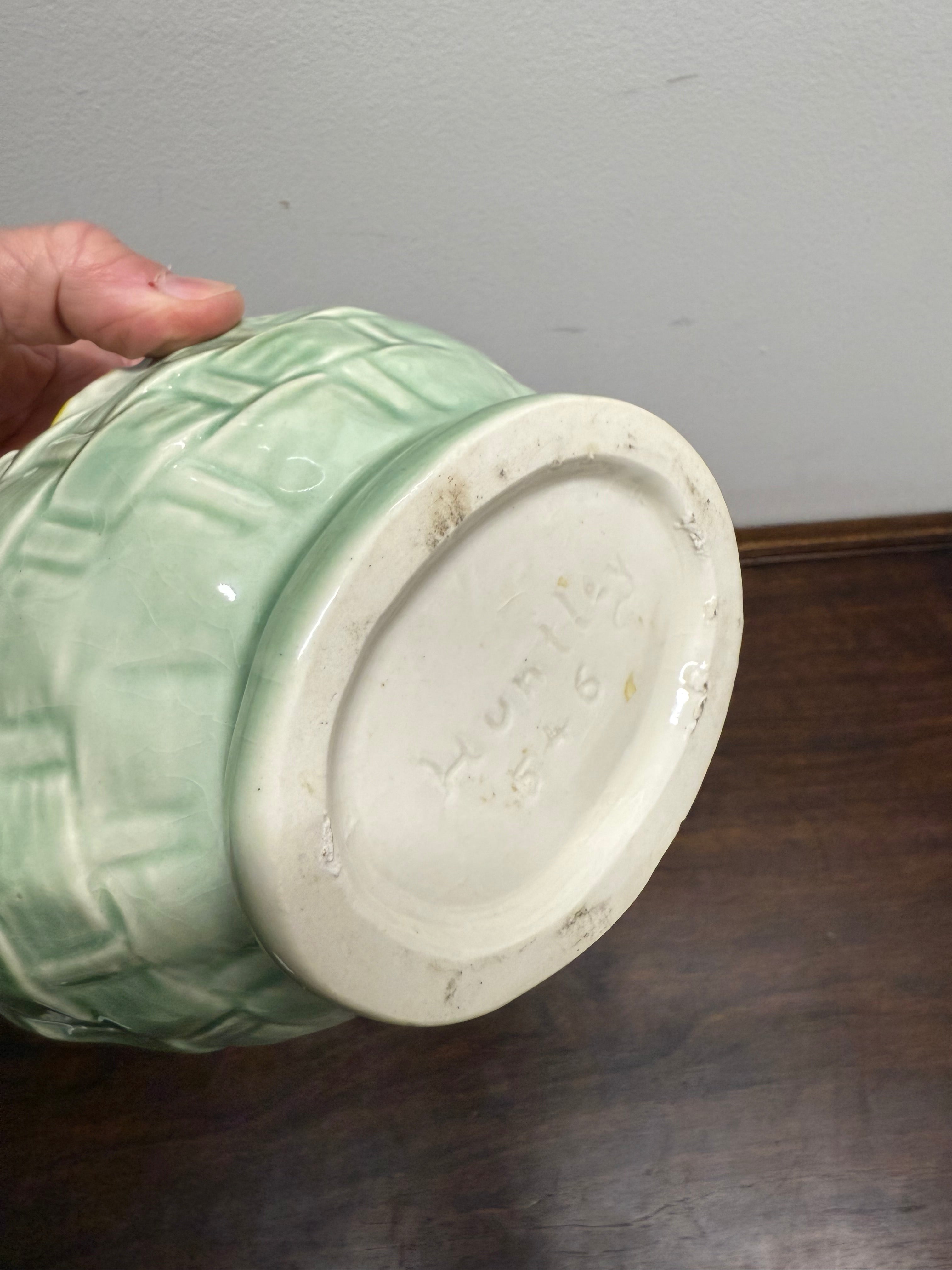 Vintage Huntley Hand Painted Basket Vase | Antique & Vintage | Moonee Ponds Antiques | Australia Wide Delivery
