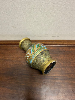 Chinese Champlevé & Cloisonne Enamel Brass Vase | Antique & Vintage | Moonee Ponds Antiques | Australia Wide Delivery
