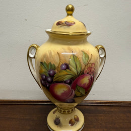 Aynsley Double Handled Lidded Orchard Gold Urn