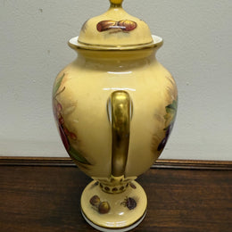Aynsley Double Handled Lidded Orchard Gold Urn