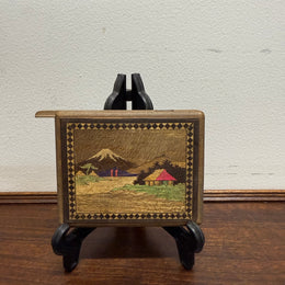 Antique Painted & Inlaid Japanese Cigarette Dispenser Box