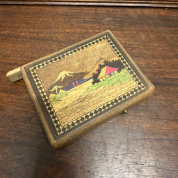 Antique Painted & Inlaid Japanese Cigarette Dispenser Box
