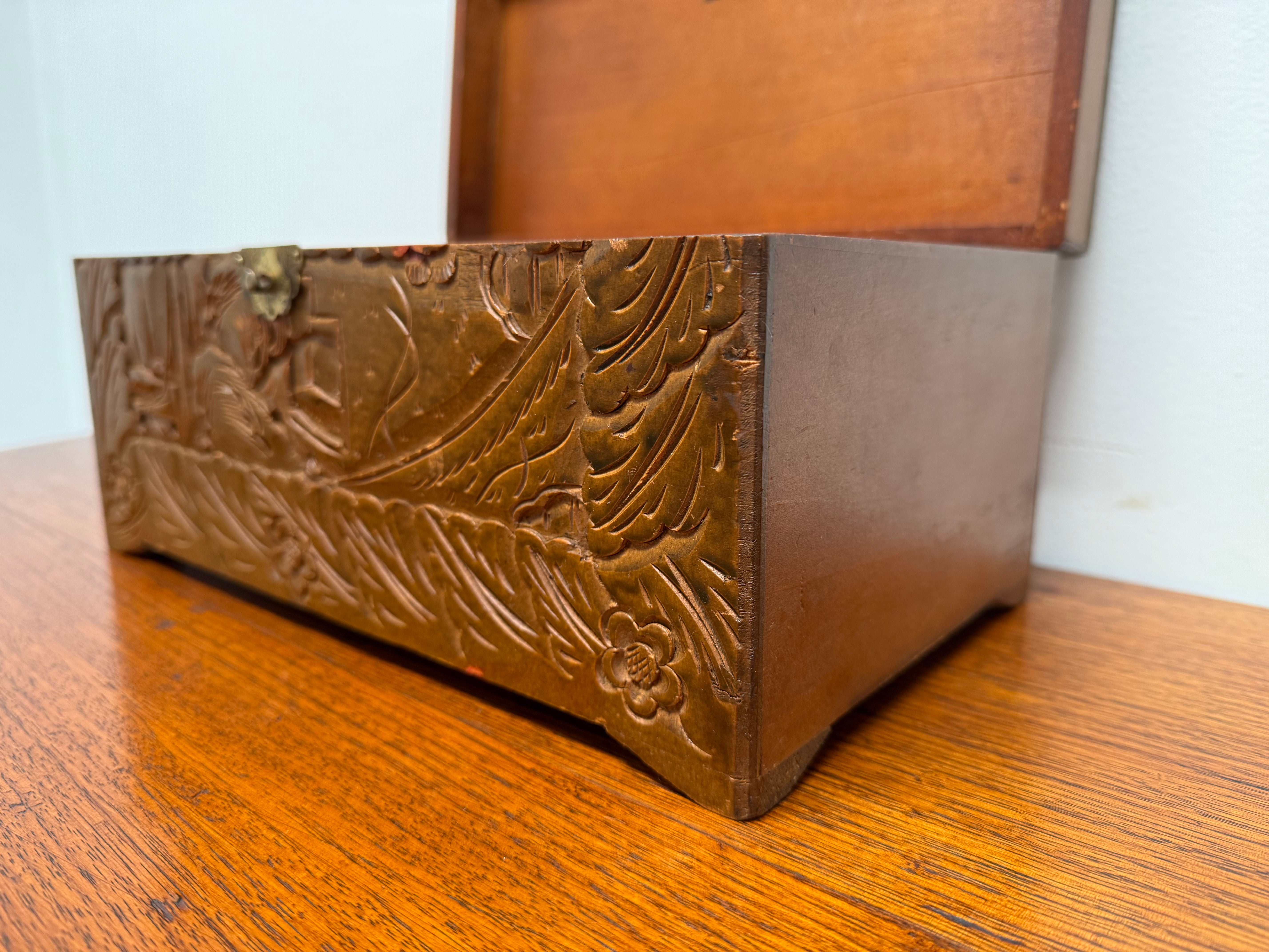 Antique Carved Camphor Wood Chest Ideal Jewellery Box | Antique & Vintage | Moonee Ponds Antiques | Australia Wide Delivery