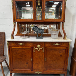 Stunning Belle Epoque French Marble Top Buffet/ Sideboard