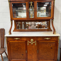 Stunning Belle Epoque French Marble Top Buffet/ Sideboard