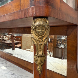 Stunning Belle Epoque French Marble Top Buffet/ Sideboard