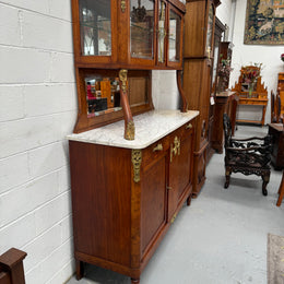 Stunning Belle Epoque French Marble Top Buffet/ Sideboard