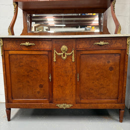 Stunning Belle Epoque French Marble Top Buffet/ Sideboard
