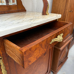 Stunning Belle Epoque French Marble Top Buffet/ Sideboard