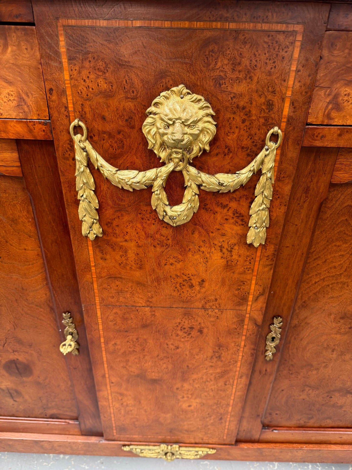 Stunning Belle Epoque French Marble Top Buffet/ Sideboard