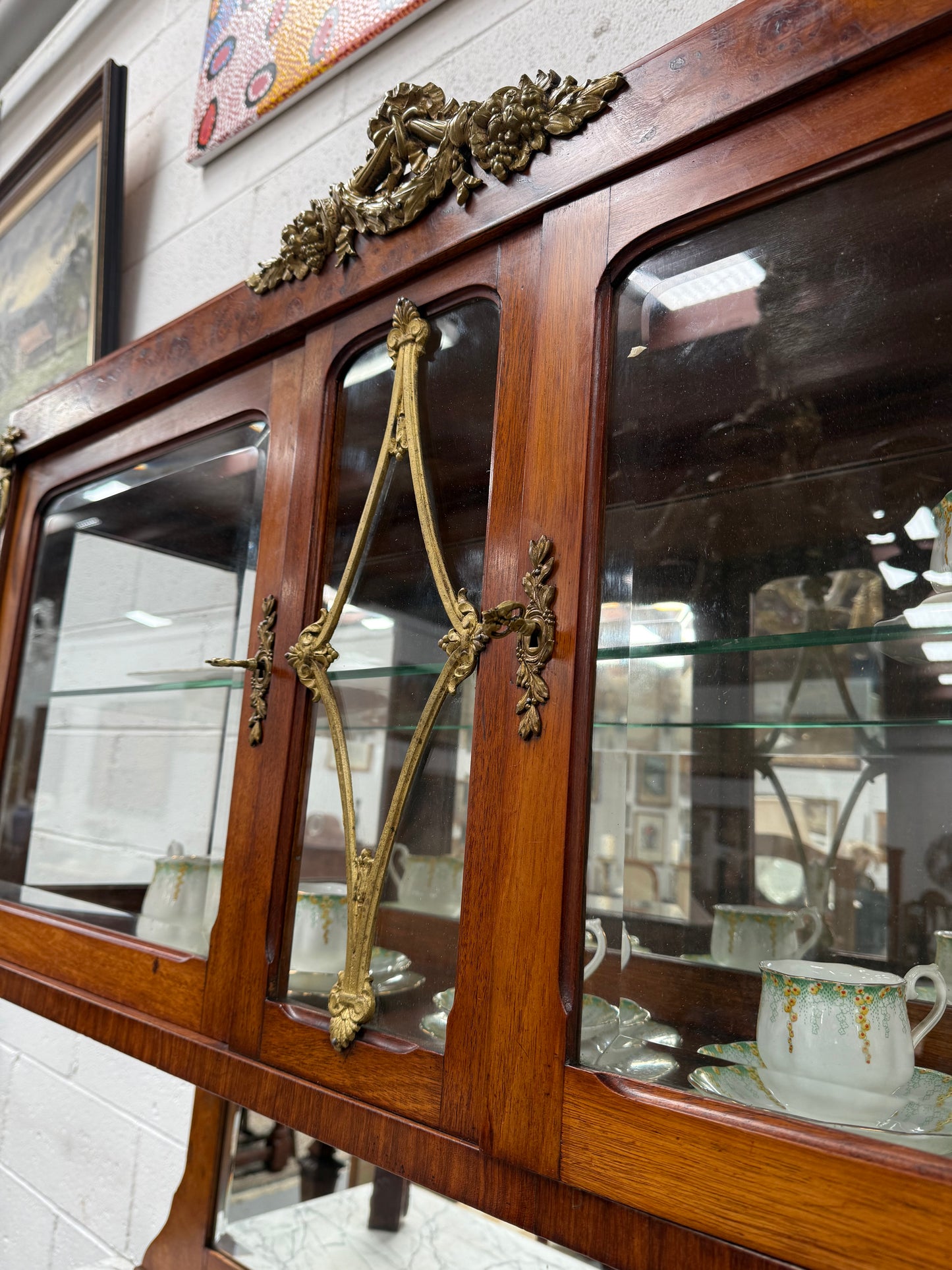 Stunning Belle Epoque French Marble Top Buffet/ Sideboard